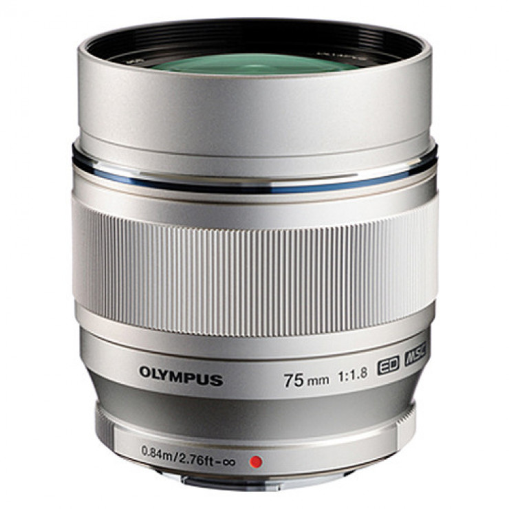 Olympus M. Zuiko Digital ED 75mm f/1.8 Lens Silver