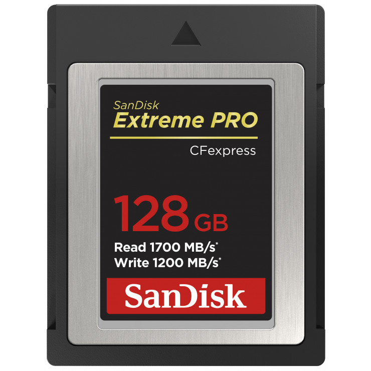 SanDisk Extreme PRO 128GB CF Express Card Type B, up to 1700MB/s, for RAW 4K video