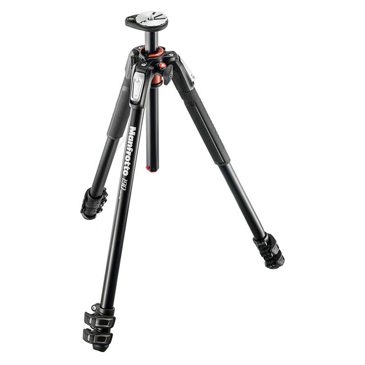 Manfrotto 190 Aluminum 3-Section Tripod