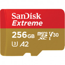 Micro SDXC Extreme 256GB (160MB/s) A2 C10 V30 UHS-I U3