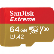 Micro SDXC Extreme 64GB (160MB/s) A2 C10 V30 UHS-I U3