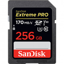 Extreme Pro SDXC Card 256GB - 170MB/s V30 UHS-I U3