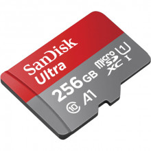 SanDisk Ultra microSDHC, 256GB, U1, C10, A1, UHS-1, 120MB/s R, 4x6, 10Y 