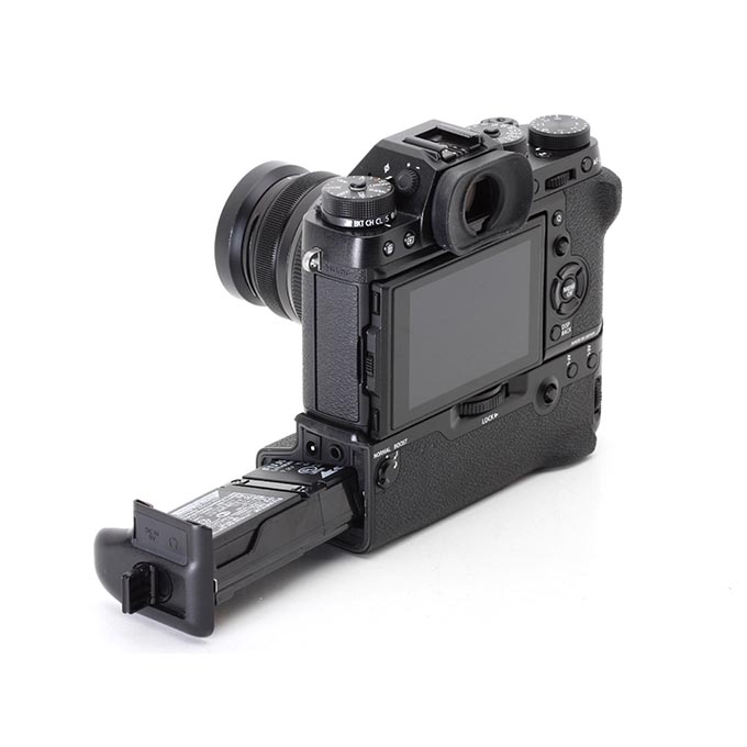 Fujifilm X-T2 Mirrorless Camera Rear View with optional Vertical Power Booster Grip | Rear View